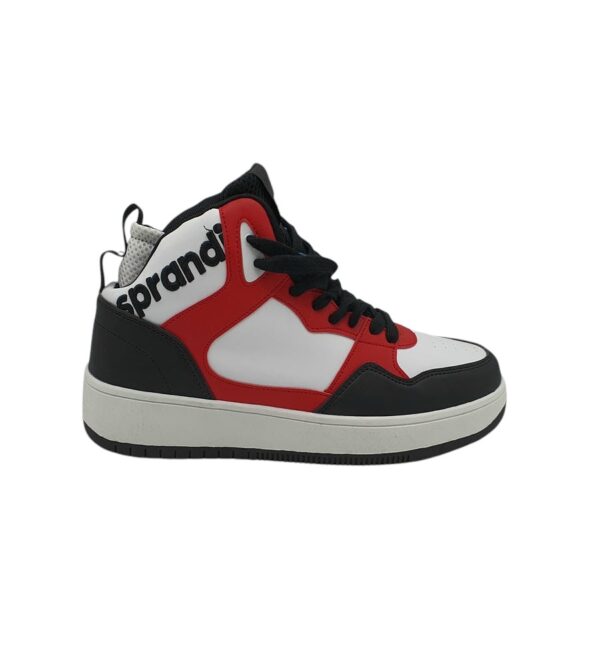 Adidasi barbati Sprandi , imitatie de piele, alb negru - imagine 1