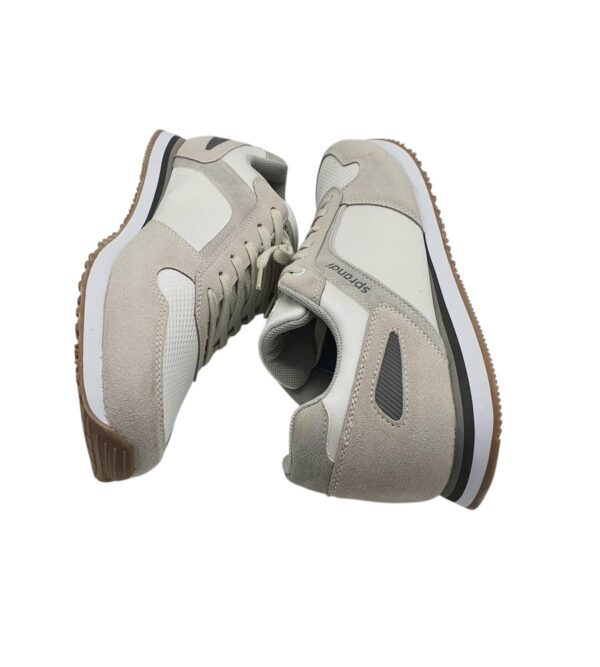 Adidasi barbati Sprandi 46, imitatie de piele, material textil, alb gri - imagine 4