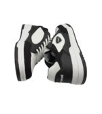 Adidasi barbati Sprandi 44, material textil, imitatie de piele, alb negru - imagine 4