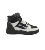 Adidasi barbati Sprandi 45, imitatie de piele, alb negru