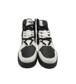 Adidasi barbati Sprandi 45, imitatie de piele, alb negru - imagine 3