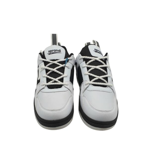 Adidasi barbati Sprandi , imitatie de piele, alb negru - imagine 3