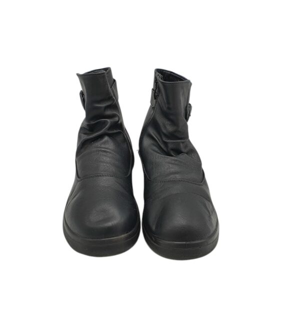 Ghete dama Lite 39, imitatie de piele, negru, imblanite - imagine 3