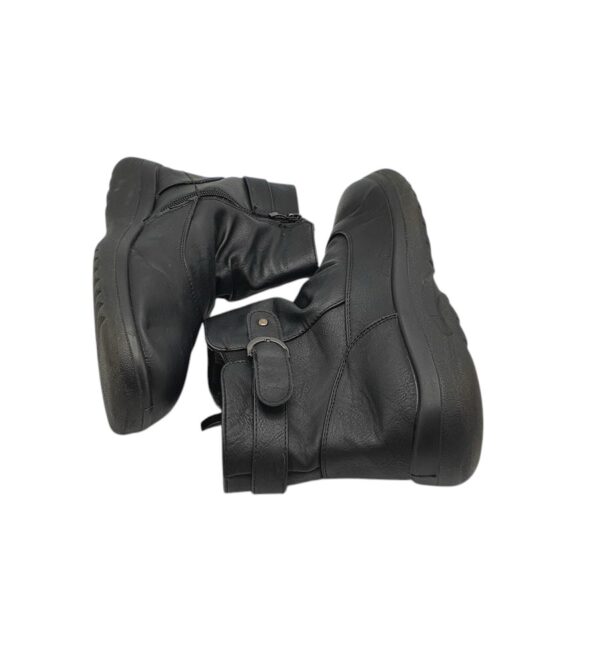 Ghete dama Lite 39, imitatie de piele, negru, imblanite - imagine 4