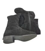 Cizme dama Vero Moda 38, piele intoarsa, negru - imagine 4