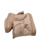 Cizme dama 41, material textil, roz, imblanite - imagine 4