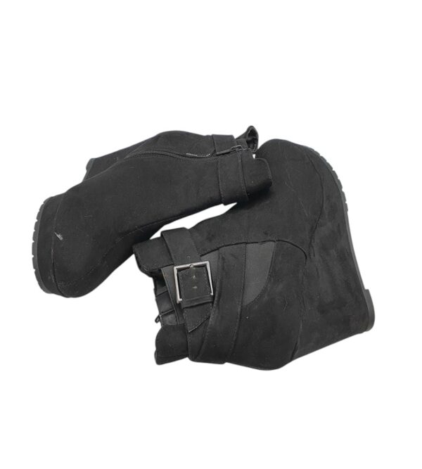 Botine dama Peckott 39, material textil, negru - imagine 4