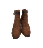 Botine dama Atmosphere 39, material textil, maro - imagine 3