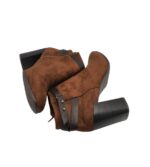 Botine dama Atmosphere 39, material textil, maro - imagine 4