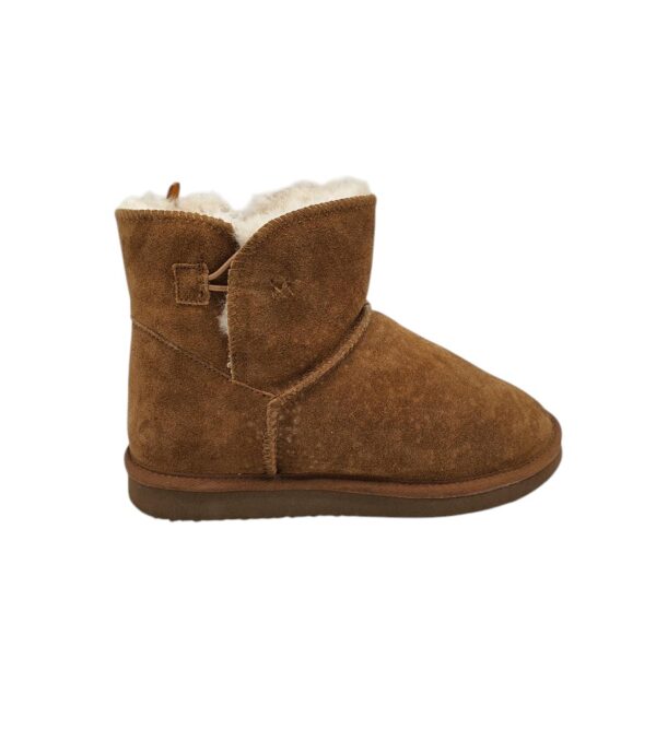 Cizme dama 41, piele intoarsa, maro, imblanite - imagine 1