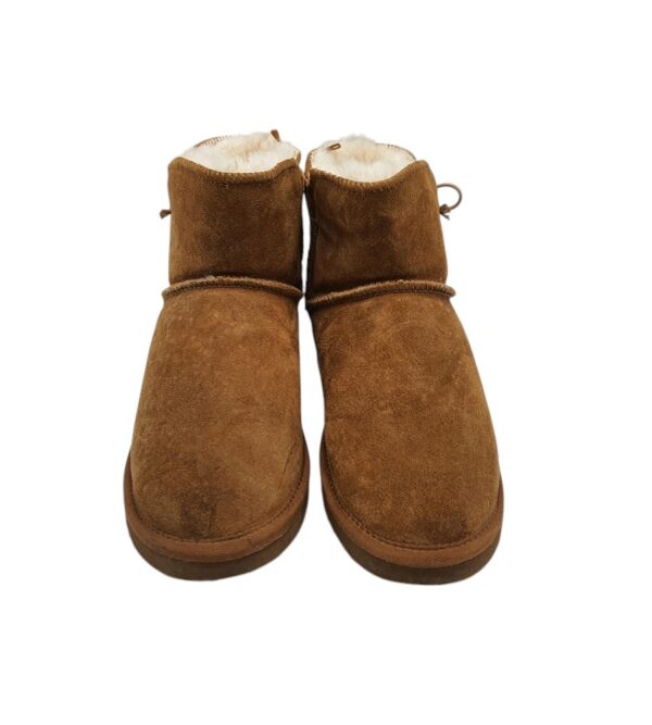 Cizme dama 41, piele intoarsa, maro, imblanite - imagine 3