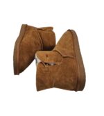 Cizme dama 41, piele intoarsa, maro, imblanite - imagine 4
