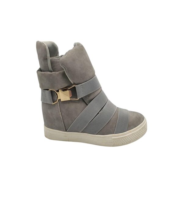 Tenisi dama Kayla 37, imitatie de piele, gri - imagine 1
