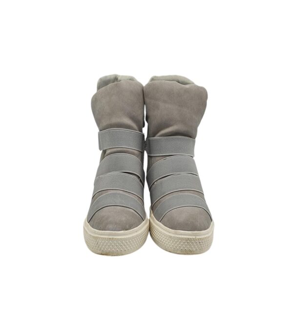 Tenisi dama Kayla 37, imitatie de piele, gri - imagine 3