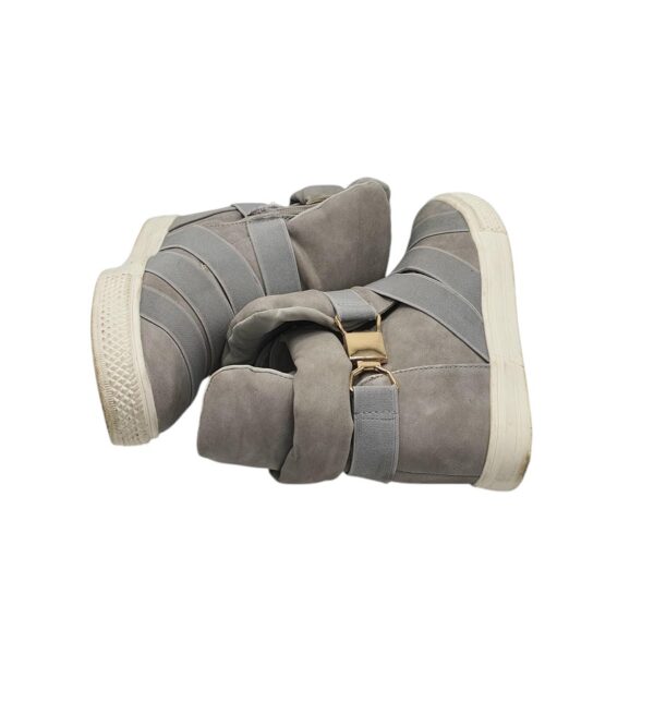 Tenisi dama Kayla 37, imitatie de piele, gri - imagine 4