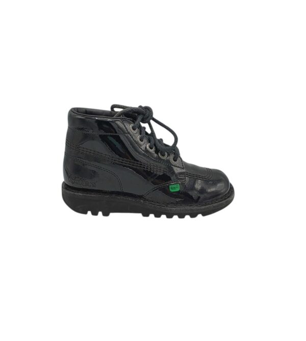 Ghete copii Kickers 37, piele, negru - imagine 1
