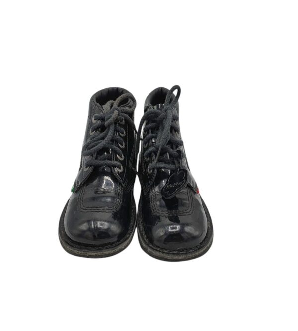 Ghete copii Kickers 37, piele, negru - imagine 3