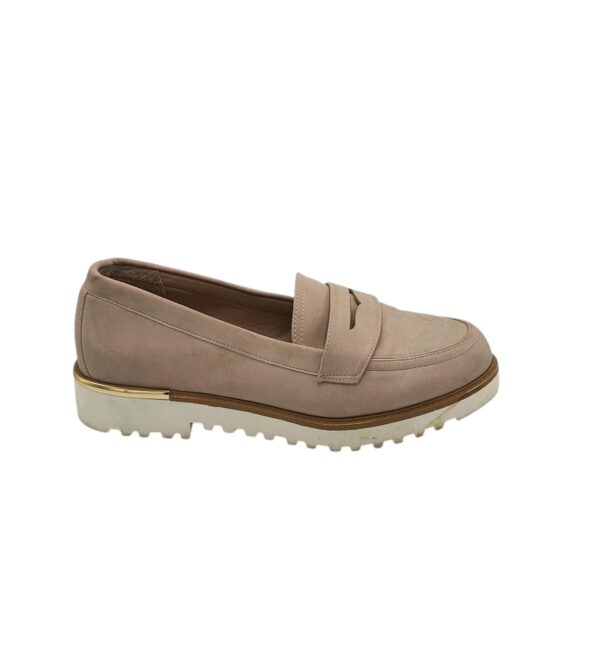 Mocasini dama New Look 40, imitatie de piele, bej - imagine 1