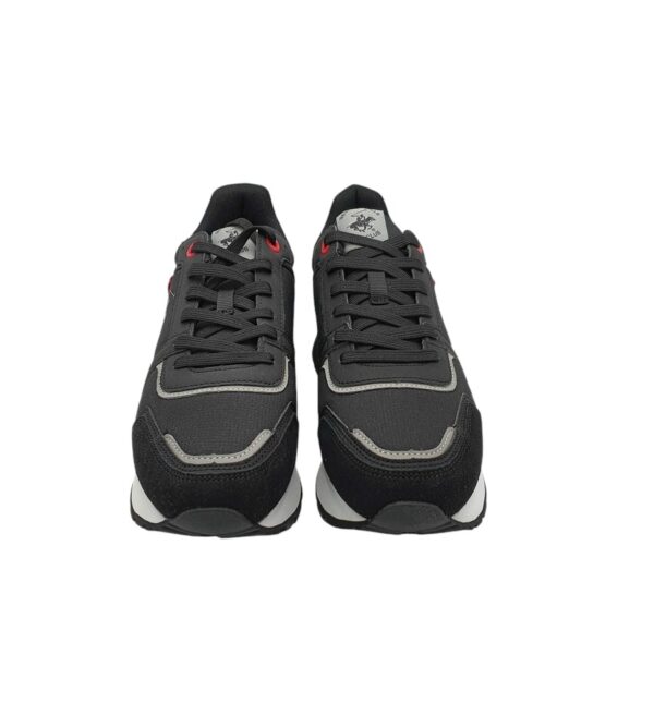 Adidasi barbati Polo, material textil, negru - imagine 3