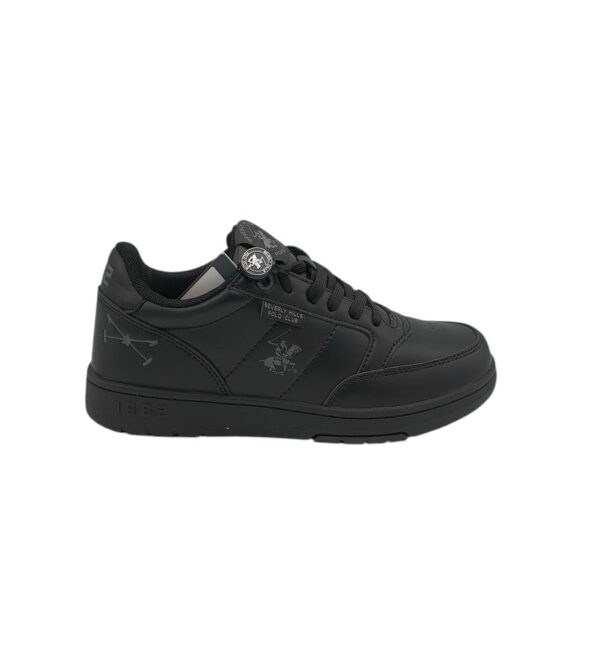 Adidasi barbati Polo  41, imitatie de piele,  negru - imagine 1