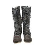 Cizme dama S' Oliver 35, material textil, piele intoarsa, gri, imblanite - imagine 3