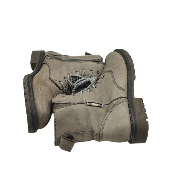 Ghete dama Tamaris 39, piele, gri, imblanite - imagine 4