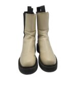 Botine dama H&M 40, imitatie de piele, crem - imagine 3