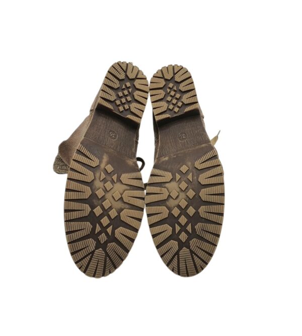 Ghete dama Marco Tozzi 36, piele intoarsa, bej - imagine 5
