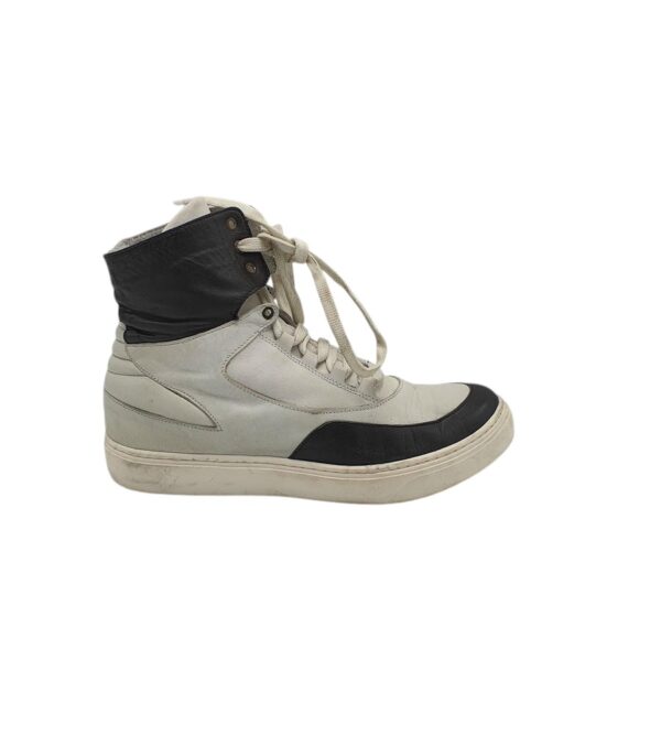 Adidasi barbati Mark 40, piele, alb negru - imagine 1