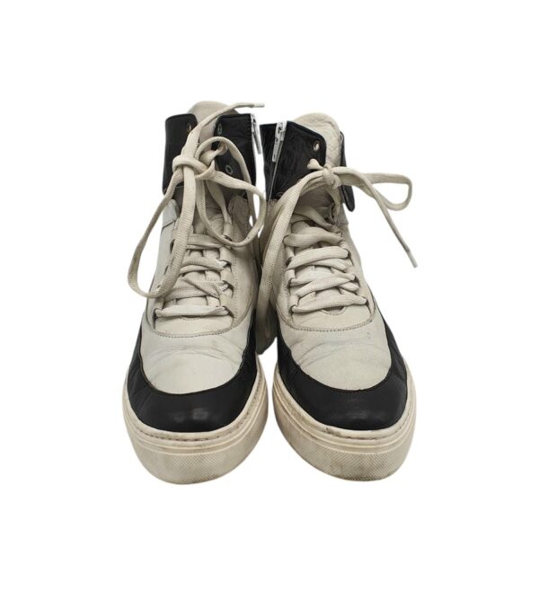 Adidasi barbati Mark 40, piele, alb negru - imagine 3