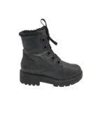 Ghete dama Landrover 37, imitatie de piele, negru, imblanite
