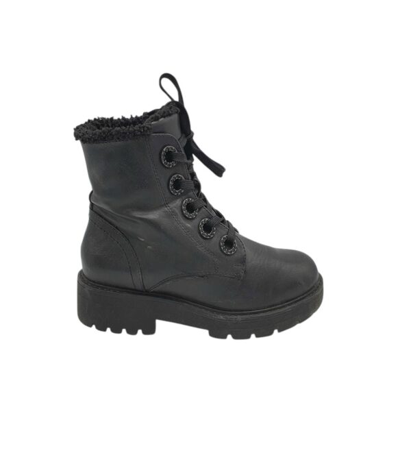 Ghete dama Landrover 37, imitatie de piele, negru, imblanite - imagine 1
