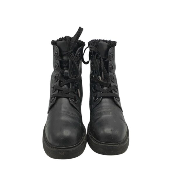 Ghete dama Landrover 37, imitatie de piele, negru, imblanite - imagine 3