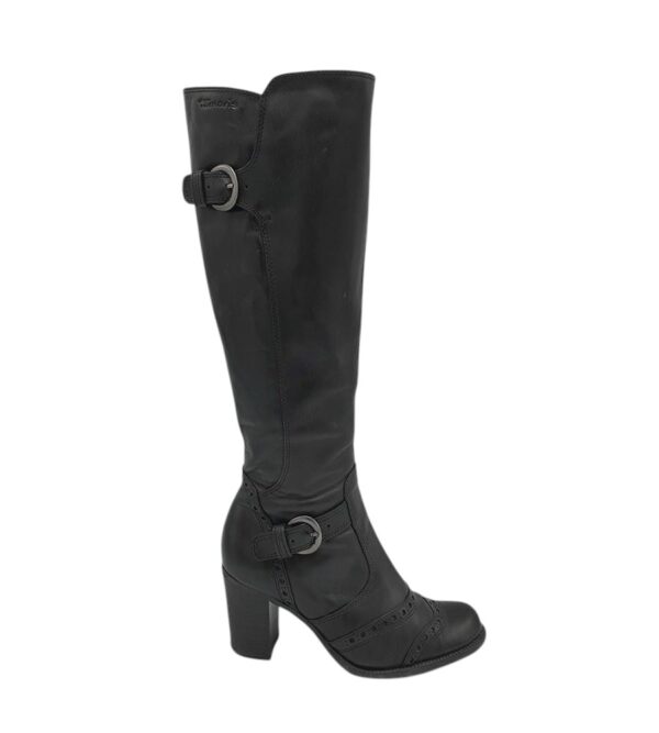 Cizme dama Tamaris 37, piele, negru - imagine 1