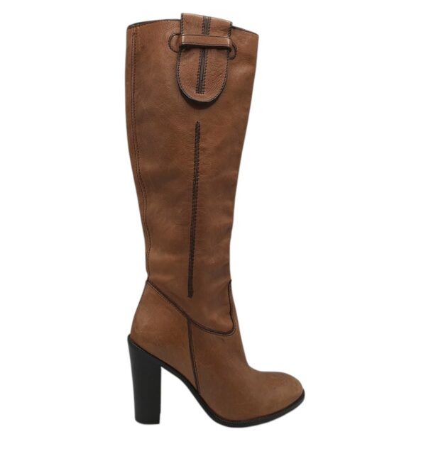 Cizme dama Seller 40, piele, maro - imagine 1