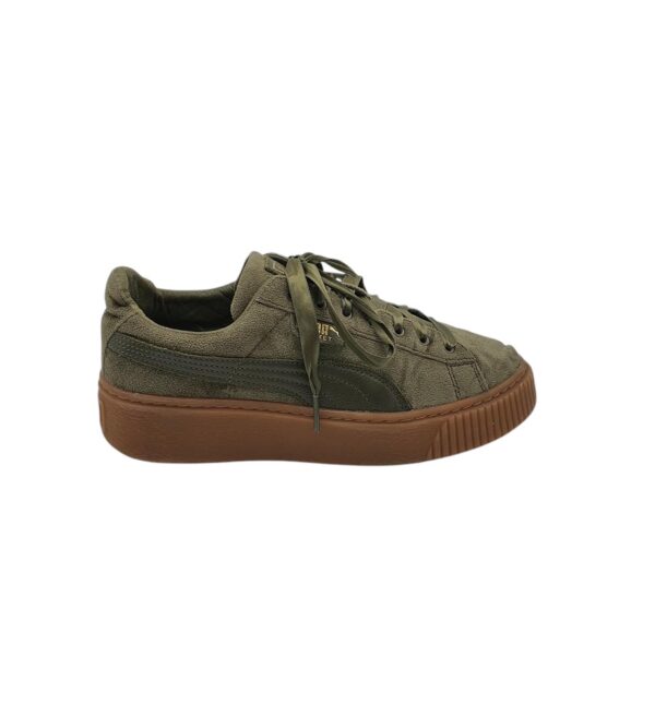 Adidasi barbati Puma 40.5, material textil, piele, verde - imagine 1