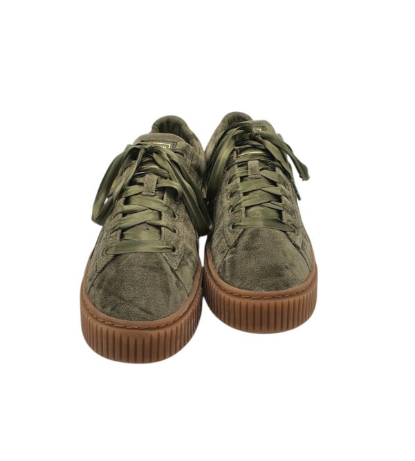 Adidasi barbati Puma 40.5, material textil, piele, verde - imagine 3