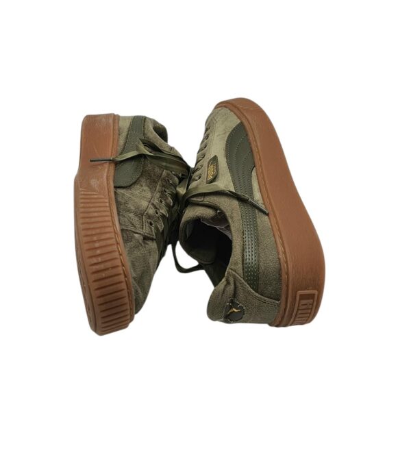 Adidasi barbati Puma 40.5, material textil, piele, verde - imagine 4