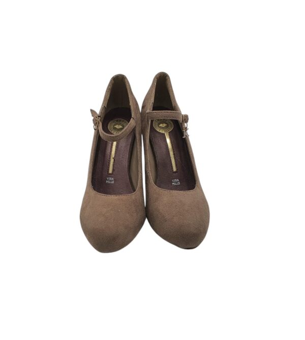 Pantofi dama Kiss Kriss 36, material textil, bej - imagine 3