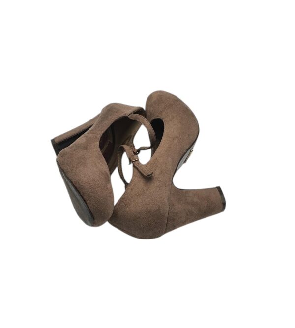 Pantofi dama Kiss Kriss 36, material textil, bej - imagine 4