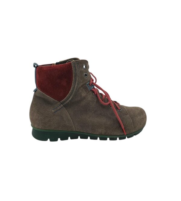 Ghete dama Think 40, piele intoarsa, bej - imagine 1