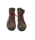 Ghete dama Think 40, piele intoarsa, bej - imagine 3