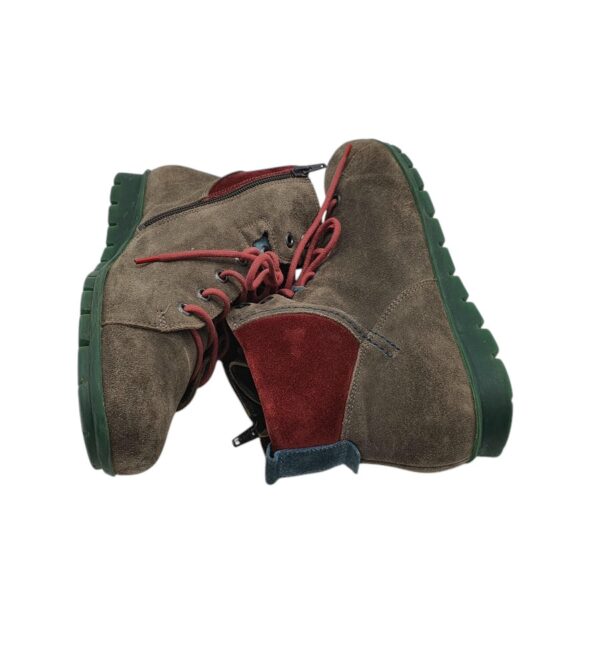 Ghete dama Think 40, piele intoarsa, bej - imagine 4