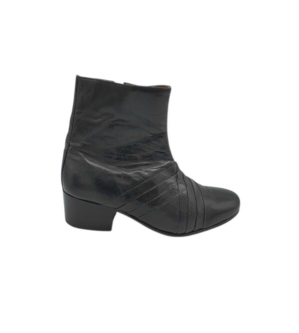 Botine dama 41, piele, negru - imagine 1