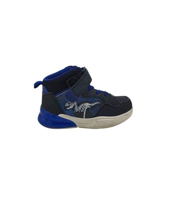 Adidasi copii Sneakers 30, imitatie de piele, negru albastru - imagine 1