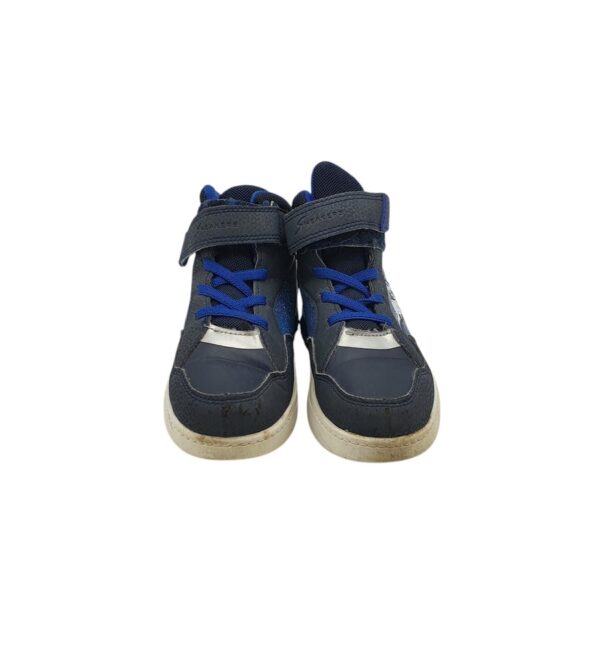 Adidasi copii Sneakers 30, imitatie de piele, negru albastru - imagine 3