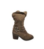 Cizme dama 5th Avenue 40, piele intoarsa, maro