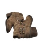 Cizme dama 5th Avenue 40, piele intoarsa, maro - imagine 4