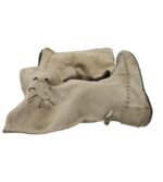 Cizme dama San Marina 38, piele intoarsa, bej - imagine 4