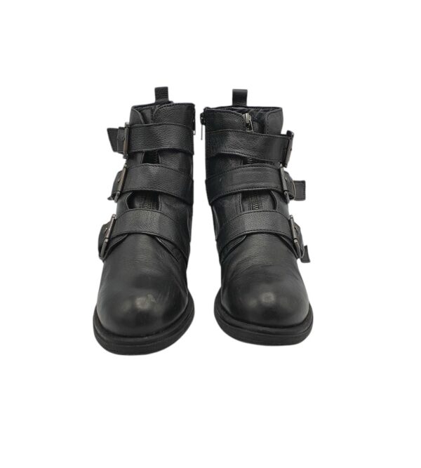 Ghete dama Fortini 39, piele, negru - imagine 3